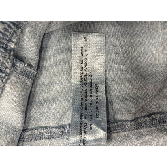 Ariat Boho Western Chambray Top Womens Large Paisley Ruffle Festival - Picture 6 of 10